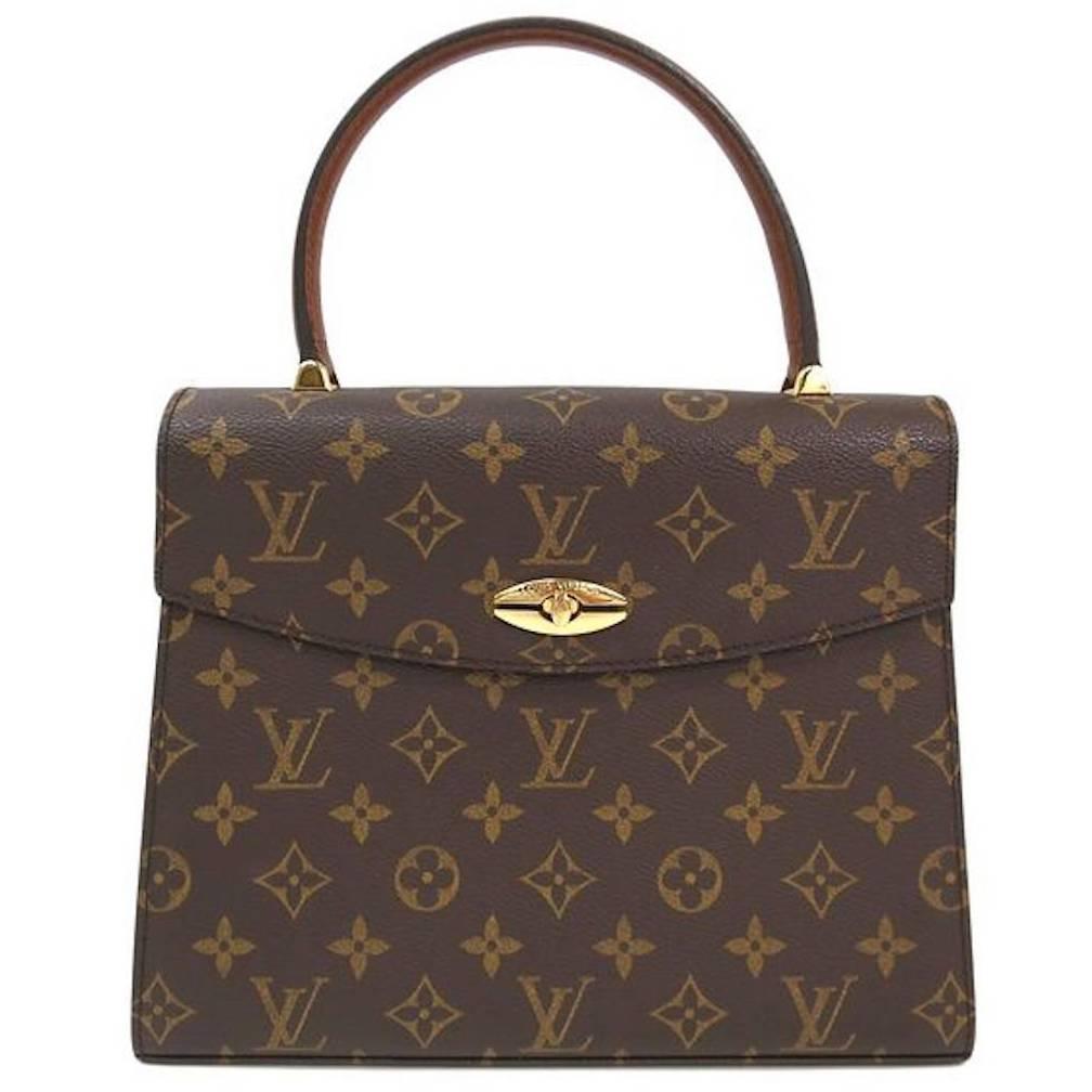 Louis Vuitton Vintage Kelly Style Gold Abend Top Handle Satchel Tasche