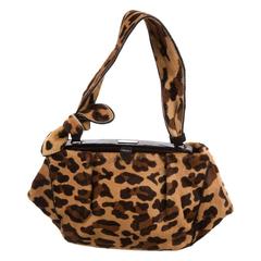 Alaia Leopard Print Pony Skin Bag