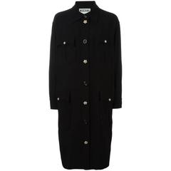 Moschino Black Wool Oversized Shirt Dress 9