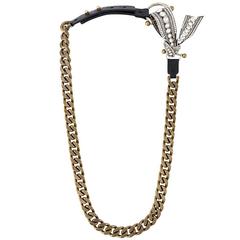 Lanvin NEW & SOLD OUT Mixed Media Crystal Chain Link Evening Necklace in Box