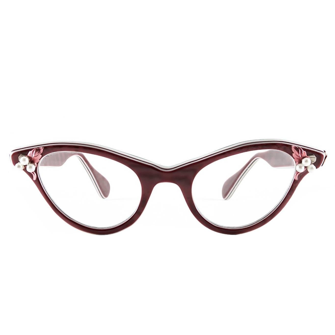 1950s Vintage Cat Eye Glasses  For Sale