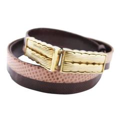 Retro Judith Leiber Snakeskin Waist Belt