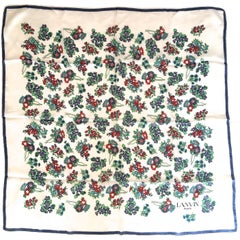 Vintage Rare 1960's Lanvin Silk Muslin Scarf
