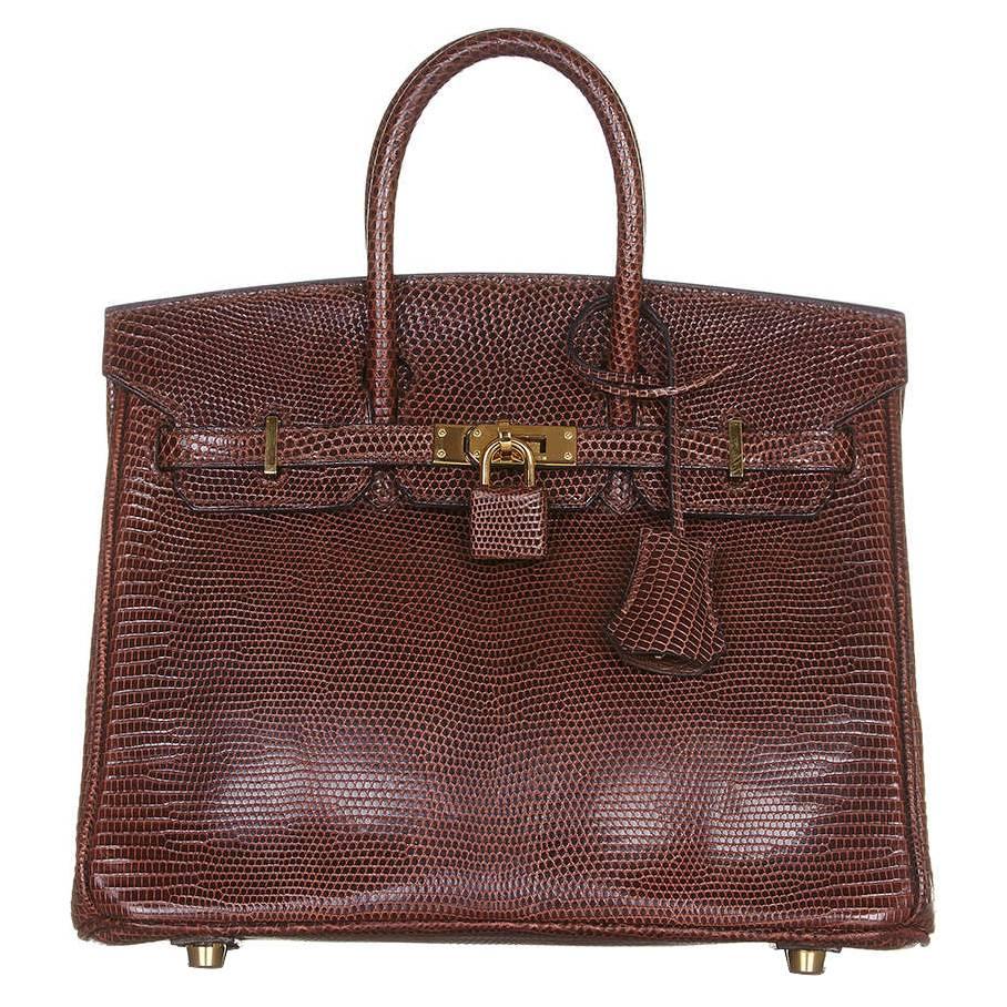 Hermes Cocaon Lizard Birkin 25 Bag