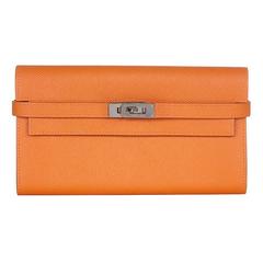 Hermes Orange Kelly Wallet