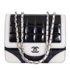 Vintage Chanel Bicolor Classic Flap Crossbody Shoulder Bag