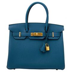 Brand New Hermès Birkin 30 Cobalt GHW 7