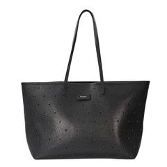 Black Fendi Perforated Tote Bag