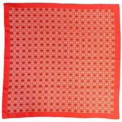 Contemporary Hermès Red Loose Ring Silk Scarf NWT