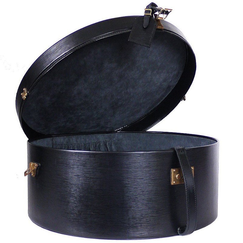 Louis Vuitton Black Epi Boite Chapeaux 50 Hat Box Trunk Case Rare