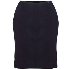 Chanel Black Cashmere Pencil Skirt sz FR42