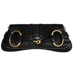 That Incredible Black Python Tom Ford For Gucci SS 2002 Collection Horsebit Bag!