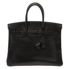 Very Rare  Limited Birkin So Black Boxcalf 35cm