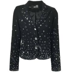 Gorgeous Moschino Black Cotton Blazer 8