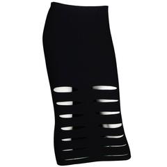 Cushnie Et Ochs NEW Black Knit Slit Bodycon Skirt sz L rt. $595