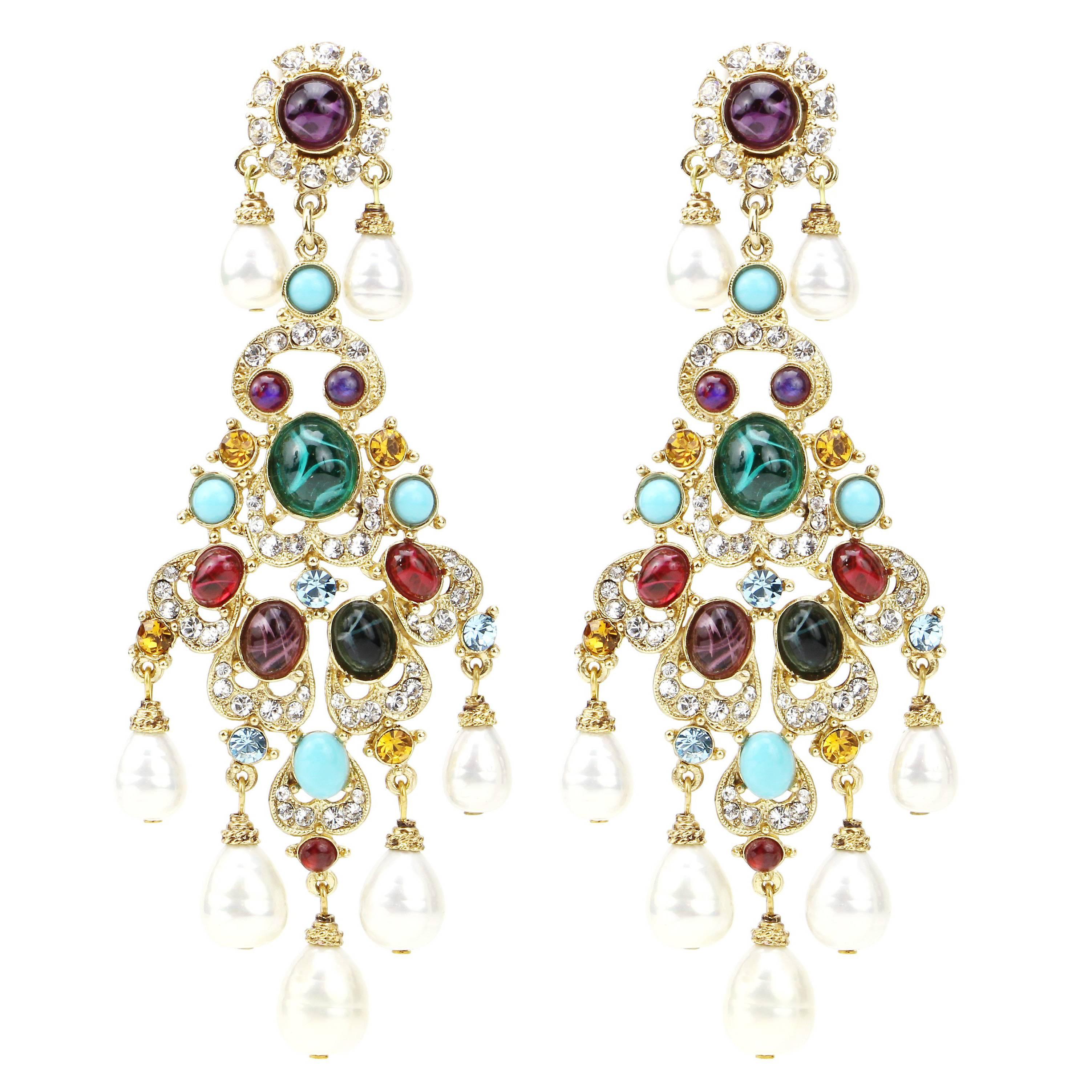 Byzantine Pearl Earrings 