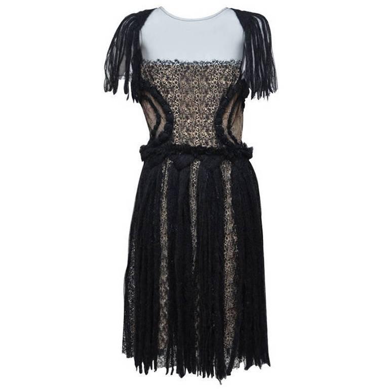 Rodarte Black Tulle And Lace Dress New Fall 2008 