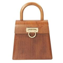 Limited Edition Salvatore Ferragamo Wood Bag 