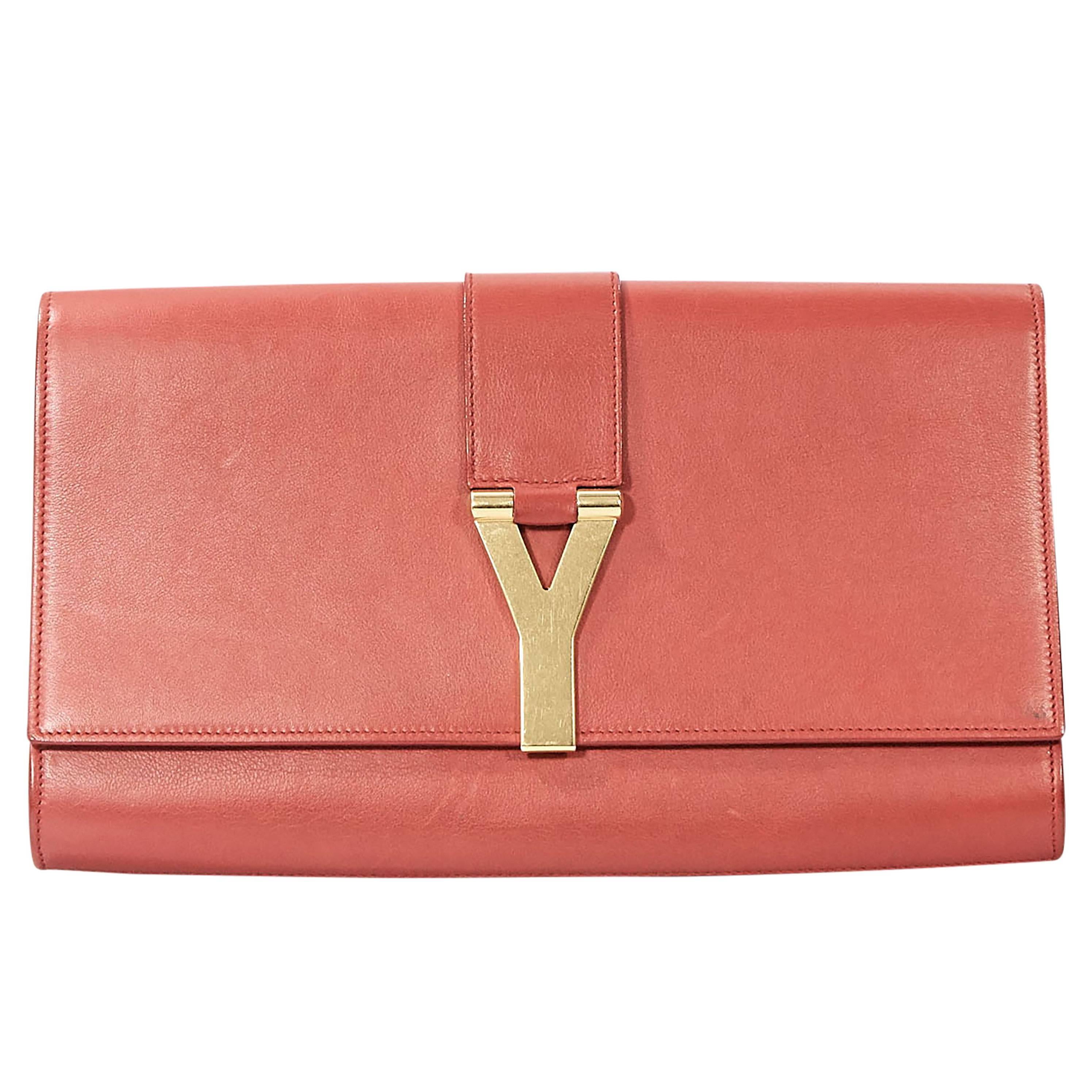 Red Yves Saint Laurent Chyc Clutch