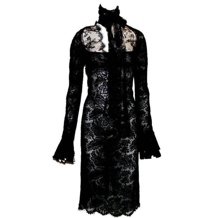 Gorgeous Yves Saint Laurent by Tom Ford YSL Black Lace Dress at 1stDibs |  ysl lace dress, saint laurent lace dress, ysl black dress