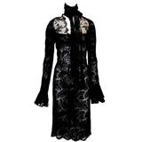 Wunderschönes Yves Saint Laurent by Tom Ford YSL Schwarzes Spitzenkleid