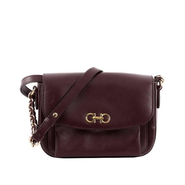 Salvatore Ferragamo Sandrine Shoulder Bag Leather