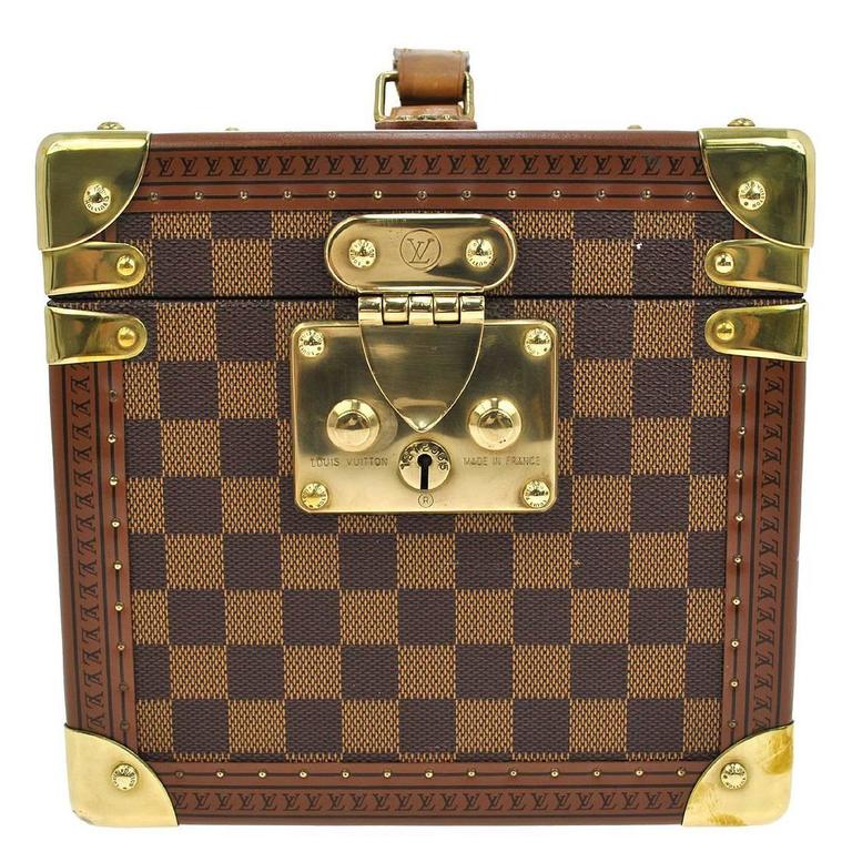 Louis Vuitton Monogram Men&#39;s Women&#39;s Vanity Travel Storage Case Top Handle Trunk For Sale at 1stdibs
