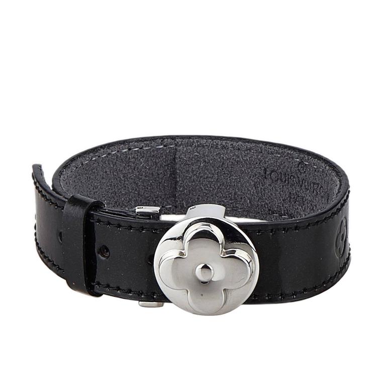 Louis Vuitton Black Leather Good Luck Bracelet at 1stdibs