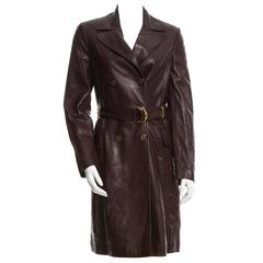 Gucci NEW Horsebit Leather Belted Waist Jacket 7