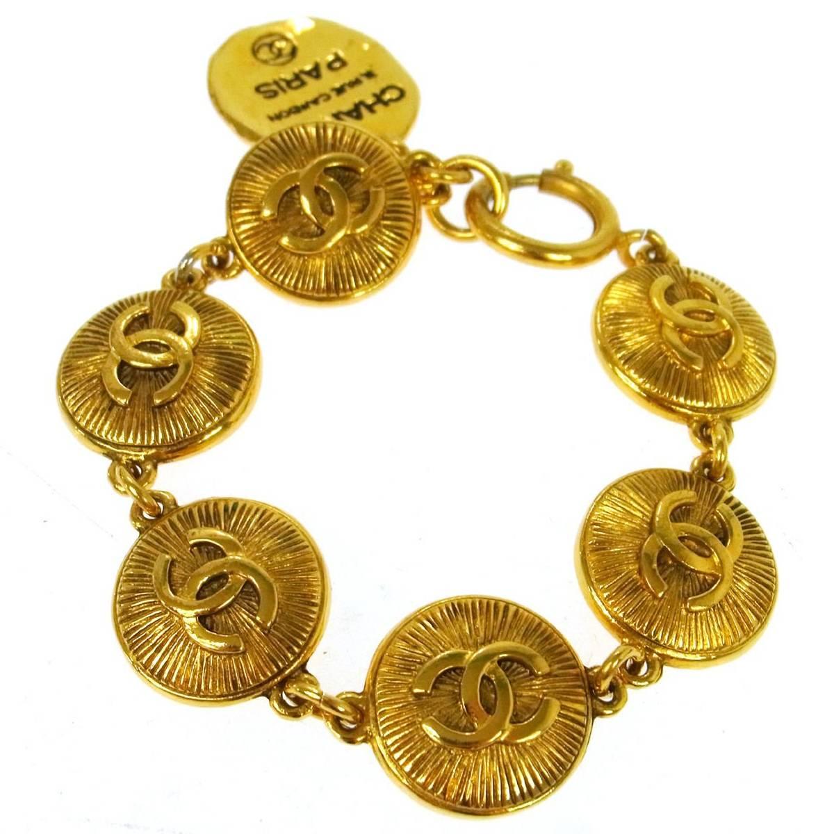 Chanel Gold Multi Charm Rue Cambon Bracelet