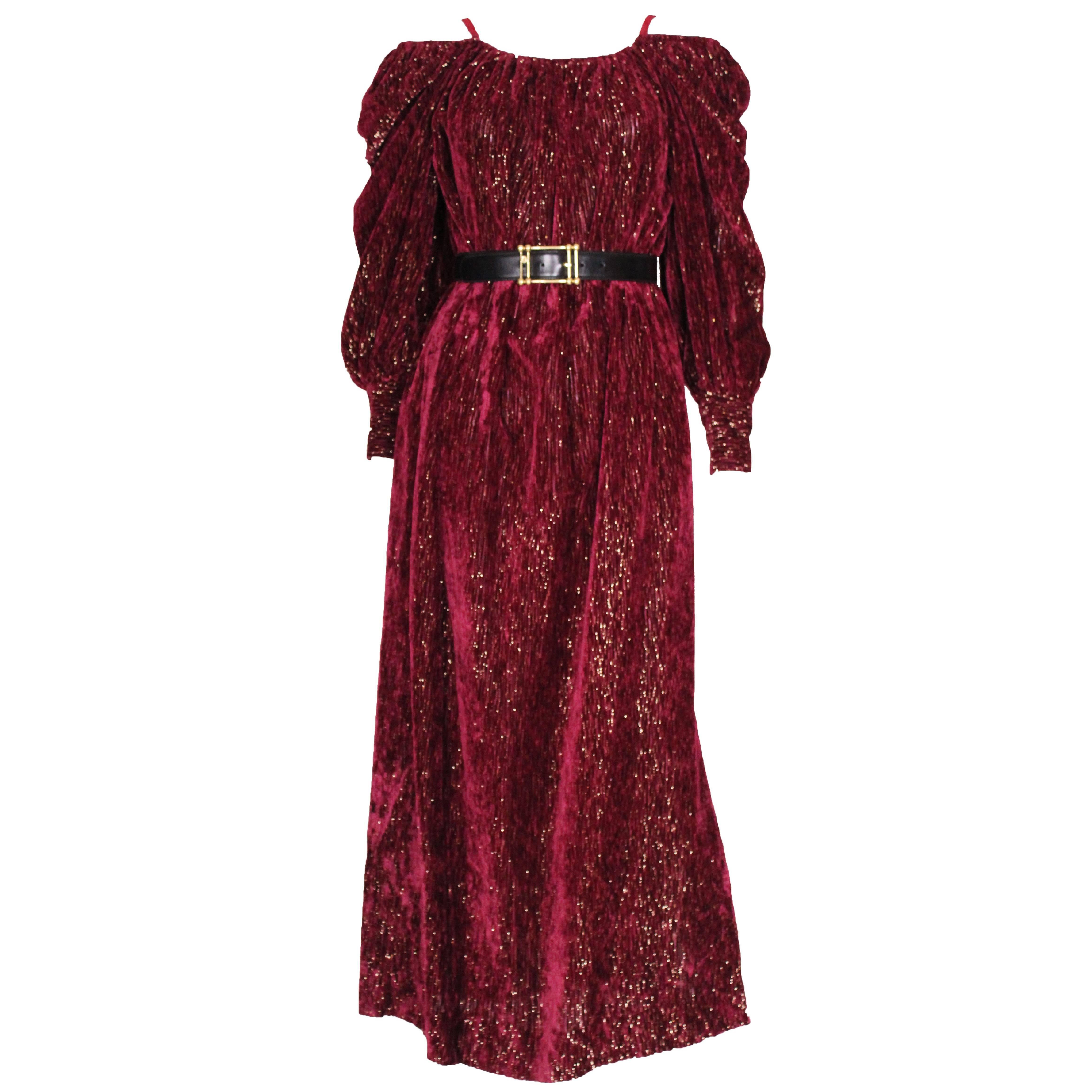 Burgundy Gown by Christian Dior , Boutique Paris