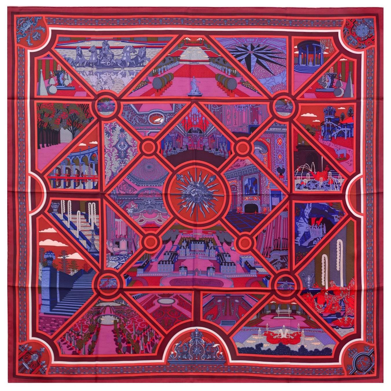 Hermes Scarf "Carre" "Flanerie a Versailles" by Pierre Marie 36" x 36" 2016