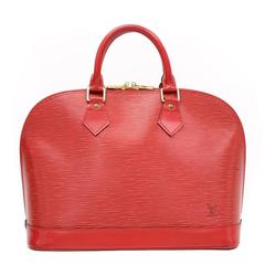 Louis Vuitton Alma Red Epi Leather Hand Bag