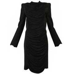 Balenciaga Black Drape Coat 