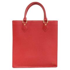 Louis Vuitton Sac Plat PM Red Epi Leather Handbag