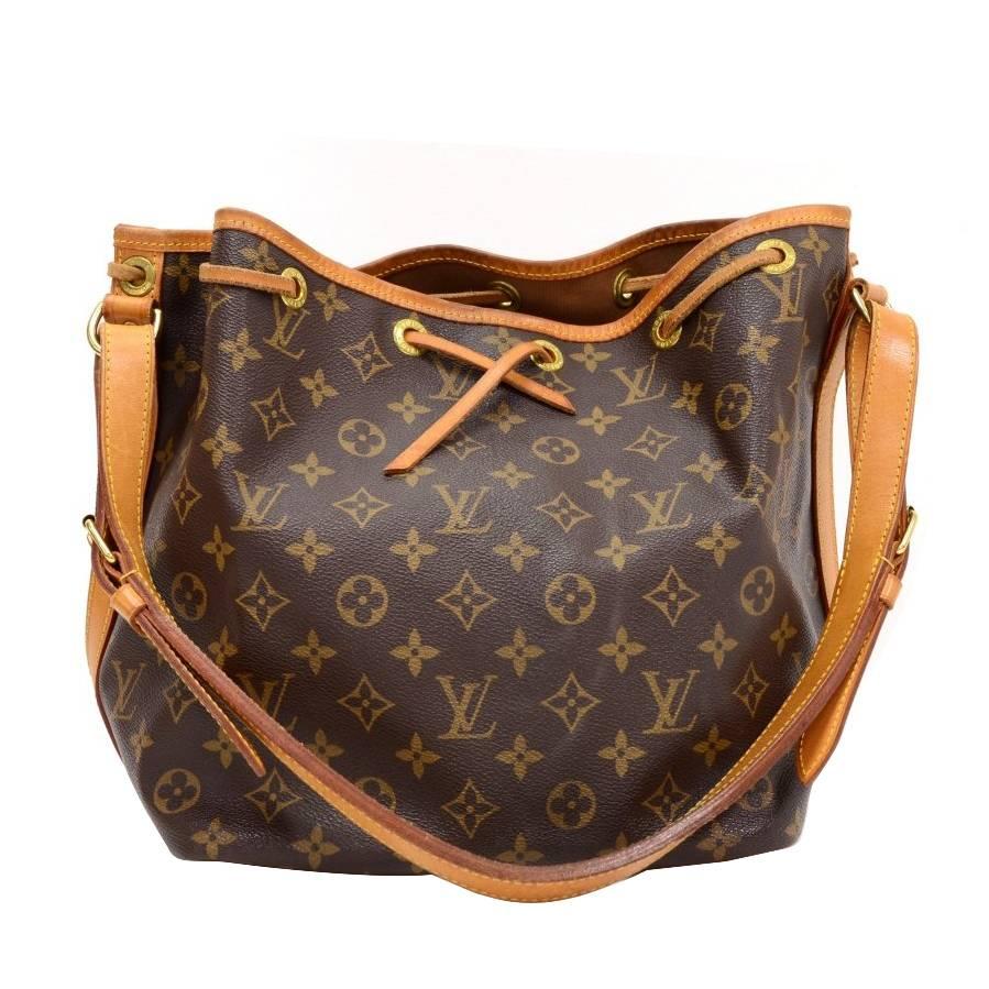 Louis Vuitton Petit Noe Monogram Canvas Shoulder Bag