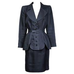 Vintage Yves Saint Laurent Haute Couture Skirt Suit 1980s