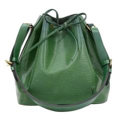 Vintage Louis Vuitton Petit Noe Green Epi Leather Shoulder Bag