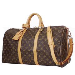 Retro Louis Vuitton Monogram Keepall Bandoulière 50 Travel Bag