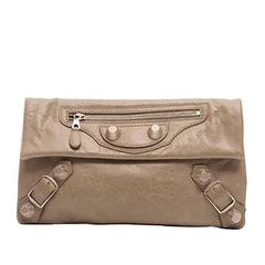 Balenciaga Silver and Grey Envelope Clutch 5