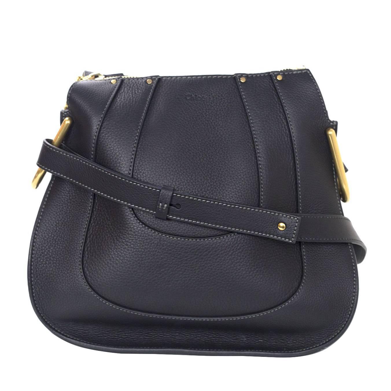 Chloe 2016 Black Leather "Hayley" Shoulder Bag rt. $1, 890