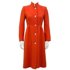 Vintage 1970's The Room at Simpsons Deep Coral Coat 