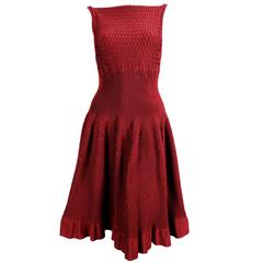 unworn AZZEDINE ALAIA bordeaux knit dress 3