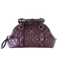 CHANEL Bag Puffer Ladybraid Bowler Bordeaux Distressed Quilted Leather