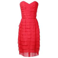 Oscar De La Renta for Balmain Cocktail Dress circa 1990s 9