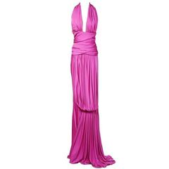 Jean-Louis Scherrer Jersey Evening Gown circa 1950s 9