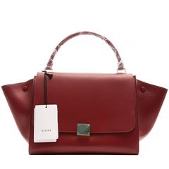 Celine Burgundy Red Trapeze Handbag 3