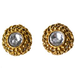 Vintage 80s Chanel Glass Earrings