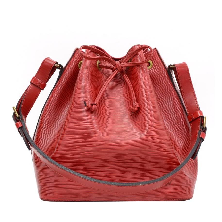 Vintage Louis Vuitton Petit Noe Red Epi Leather Shoulder Bag