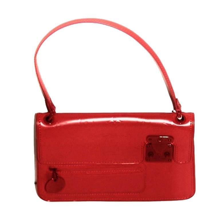 Louis Vuitton Red Monogram Shoulder Bag - "Op Art" Collection 